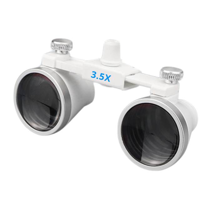 Lentes de 2,5x o 3,5x para la Lupa Pro Vision/Pro VIsio usado por odontólogo en clínica
