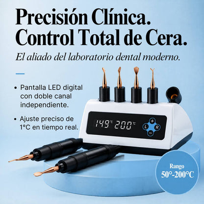 Encerador dental PRO con pantalla LED digital de doble canal y ajuste preciso de 1 °C