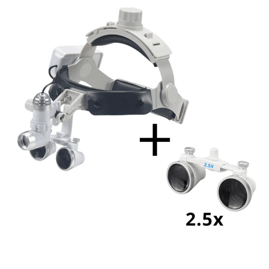 Lupa Pro Vision S con Lente de 2,5x y 80.000 Lúmenes — vista frontal profesional