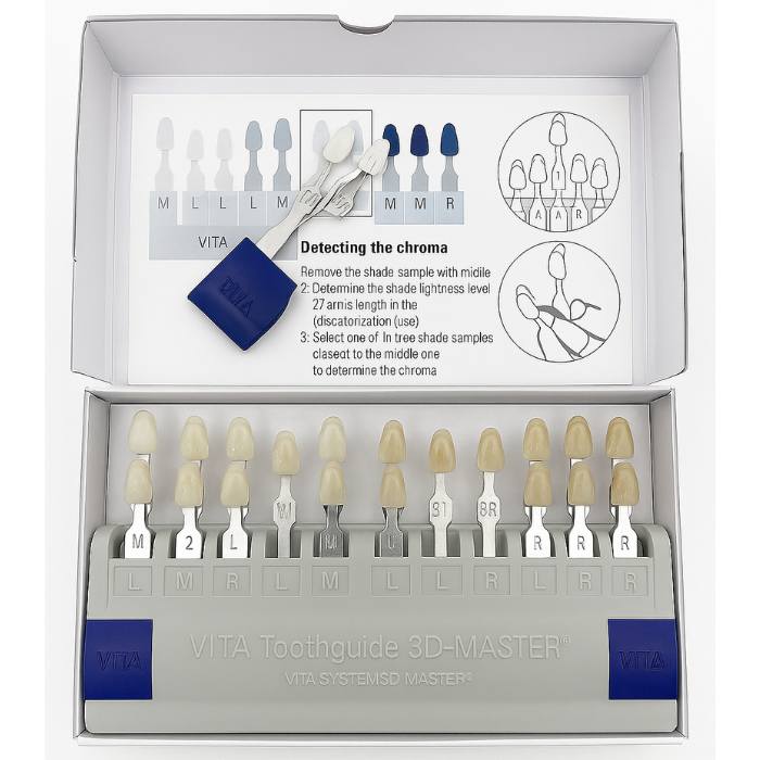 Guía Dental 16 o 29 Tonos para Blanqueamiento y Compara detalle profesional