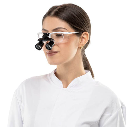 Lupa X2 Profesional con Lentes de Aumento de 2.5x y 3.5 detalle técnico de alta calidad