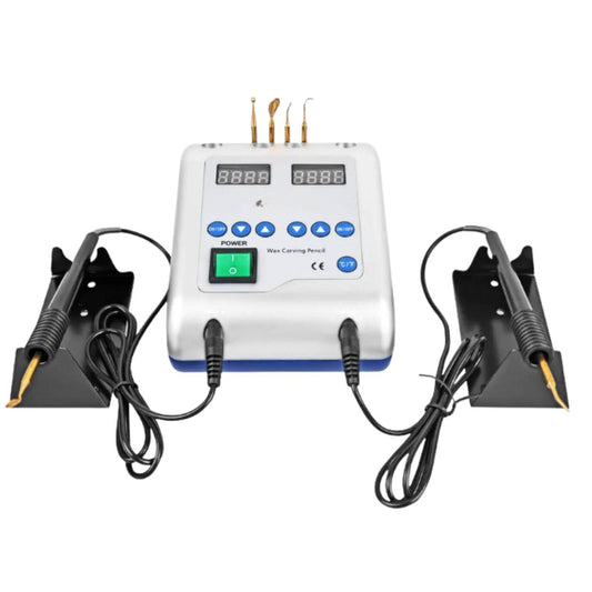 Encerador eléctrico dental con dos lápices térmicos, doble pantalla LED y bases metálicas — Madicaza