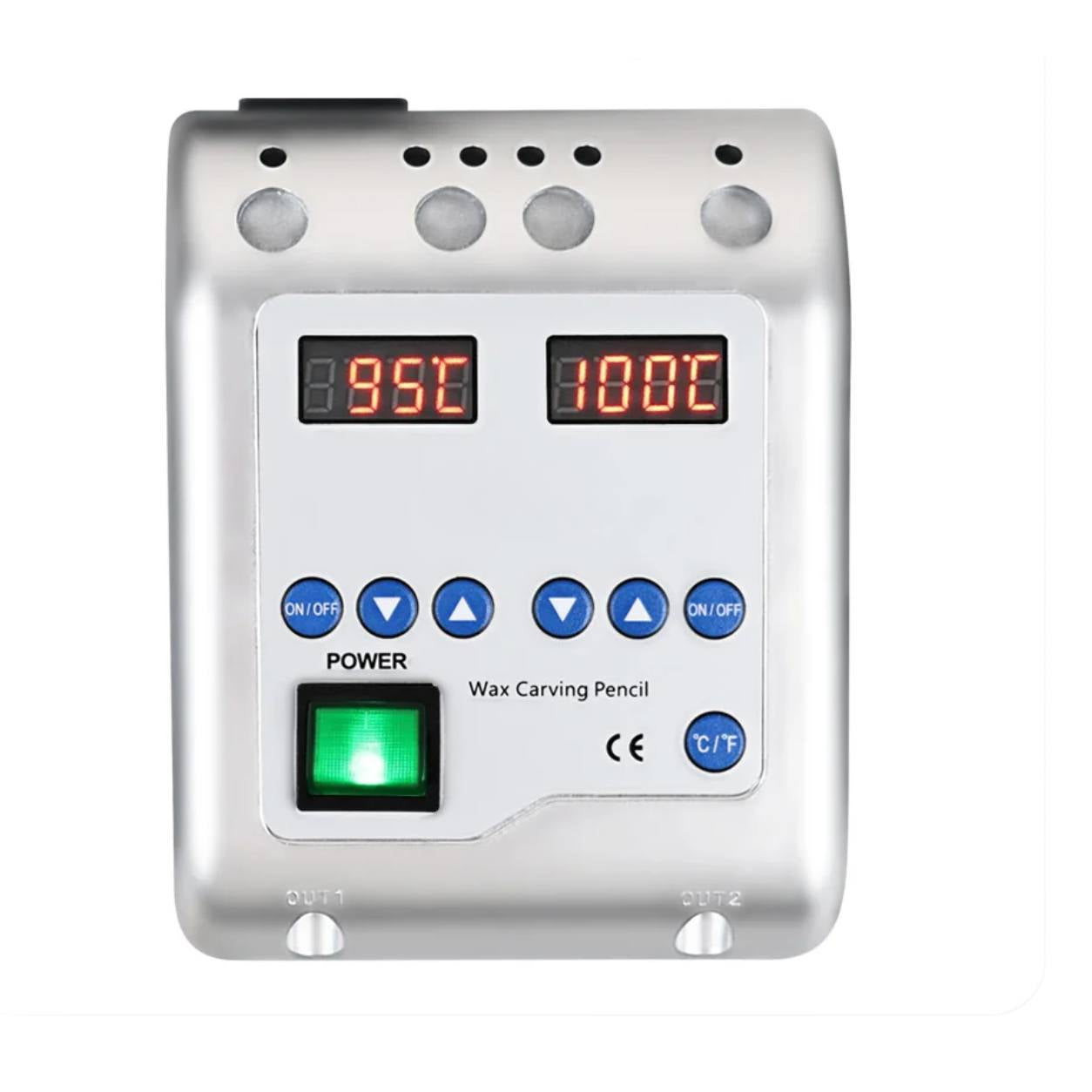 Panel de control del encerador dental con doble pantalla de temperatura 50-200 °C