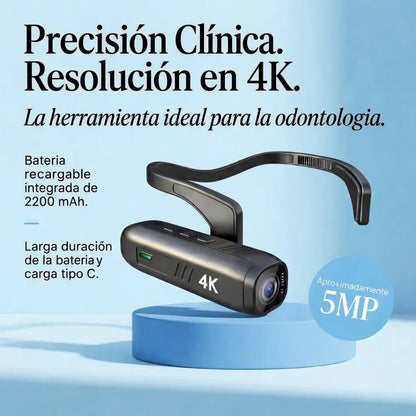 Cámara 4K montada para documentación clínica profesional