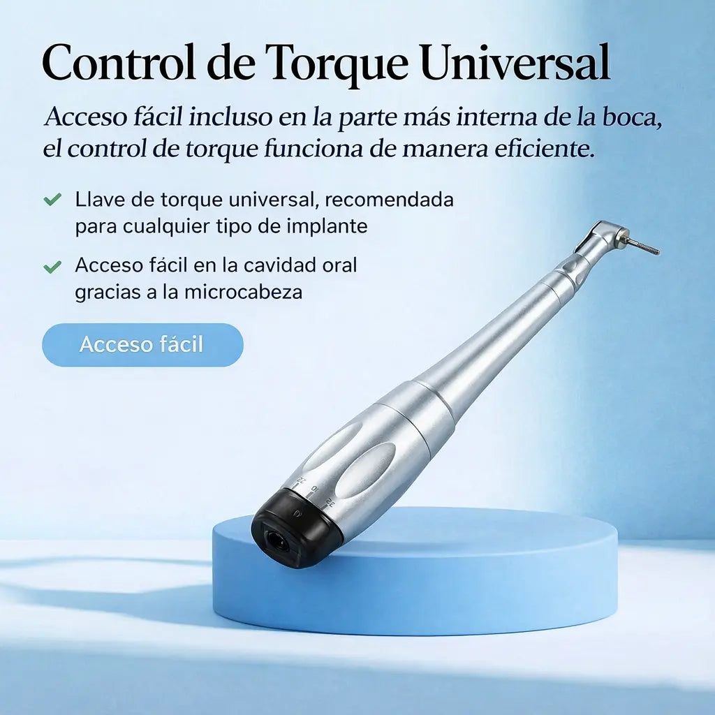 Llave de Torque Dental Universal para Implantes – 12 Pu con accesorios