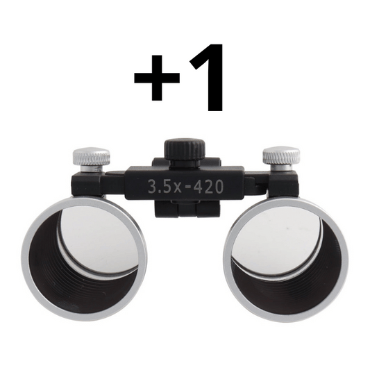Lentes Binoculares Adicionales 2,5x o 3,5x - Líneas X1 — vista frontal profesional