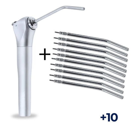 Jeringa Dental Triple de Aire y Agua + 10 Puntas Esteri — vista frontal