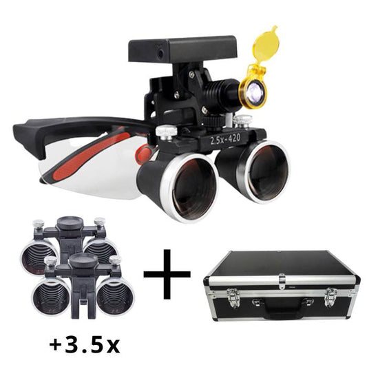 Lupa X1 PRO con Conjunto Completo de Lentes de 2.5x + 3 — vista frontal profesional