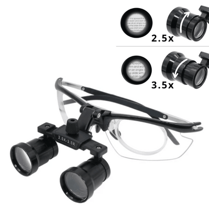 Lupa X2 Profesional con Lentes de Aumento de 2.5x y 3.5 — vista frontal profesional