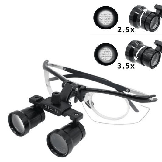 Lupa X2 Profesional con Lentes de Aumento de 2.5x y 3.5 — vista frontal profesional
