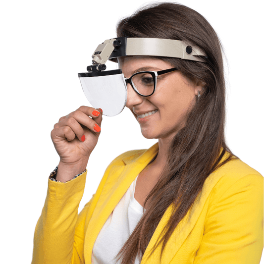 Lentes para Poner Pestañas XT con Luz de Led para Estét — vista frontal profesional