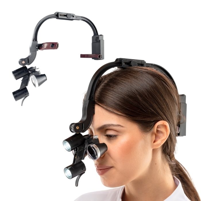 Gafas lupa dental M1 con iluminación LED profesional