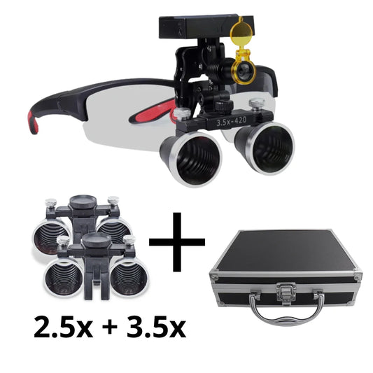 Lupa X1 PRO con Conjunto Completo de Lentes de 2.5x + 3.5x sin Cable y Batería Recargable + Maletín
